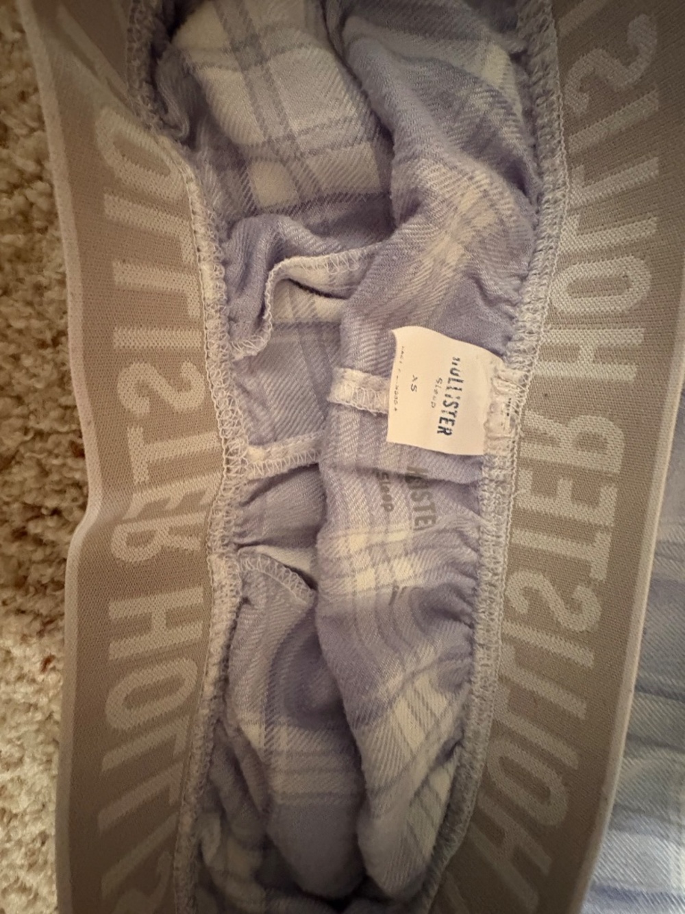 Hollister blue plaid pajama pants extra small